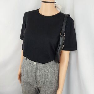 Deadstock Saks Off Fifth Thalian Merino Wool Knit Quiet Luxury Minimalist Basic